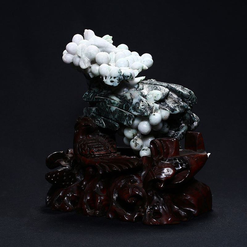 Khô mộc đơm hoa ngọc cẩm thạch (jadeite)