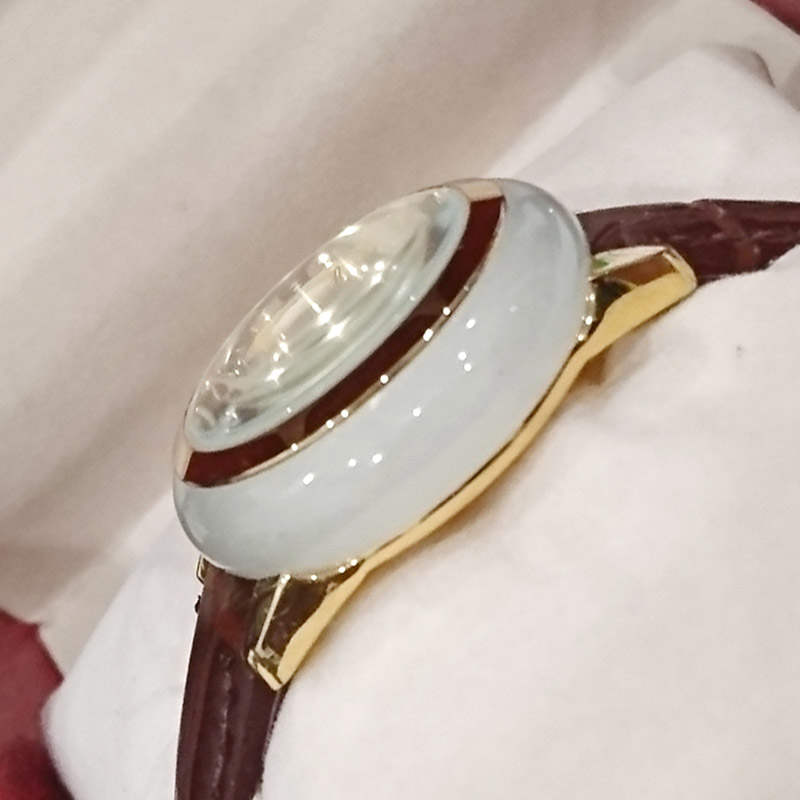 Đồng hồ đeo tay gắn ngọc nephrit (nữ)