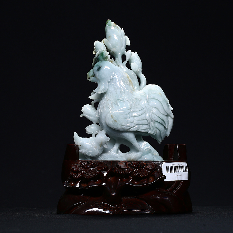 Gia đình gà ngọc cẩm thạch (jadeite)