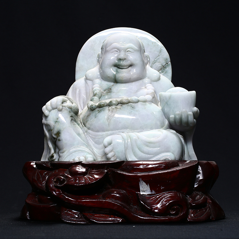 Phật di lặc ngọc cẩm thạch (jadeite)