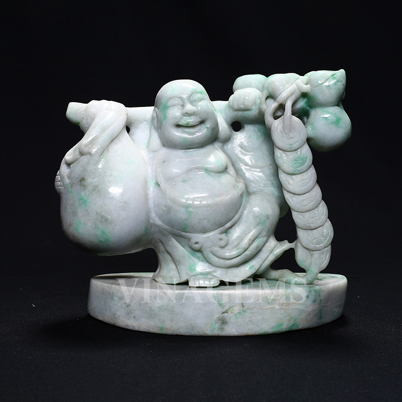 Phật di lặc ngọc cẩm thạch (jadeite)